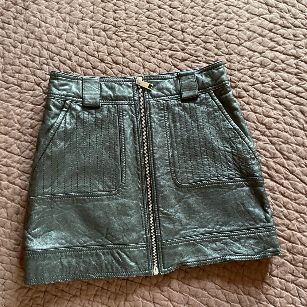 Topshop Mini Leather Skirt